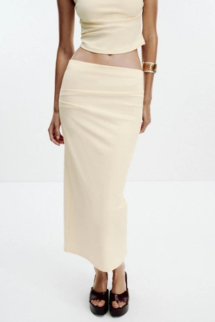 Юбка миди текстурная- Заказать в России