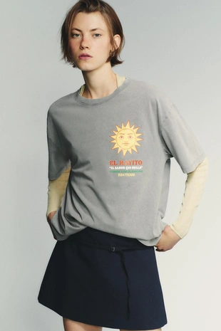 Футболка с текстовым принтом- Заказать в России