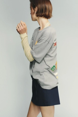 Футболка с текстовым принтом- Заказать в России