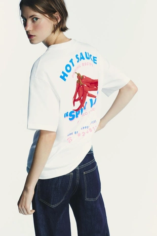 Футболка с текстовым принтом- Заказать в России