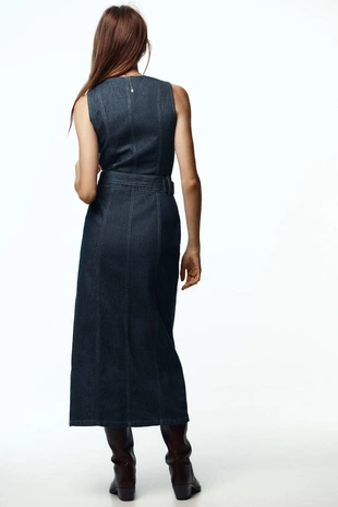 Джинсовое платье Z1975 с поясом- Заказать в России