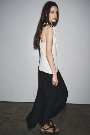 Комбинированное платье ZW COLLECTION с горловиной халтер- Заказать в России