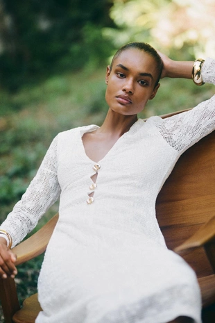 Платье миди крюше- Заказать в России