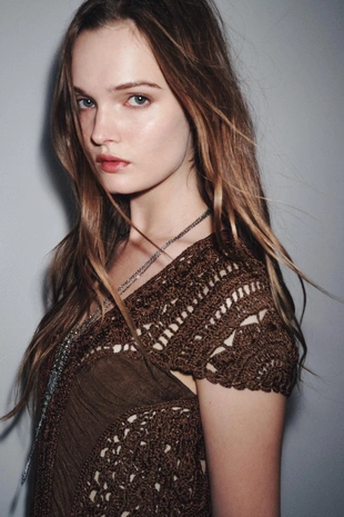 Комбинированное платье с кружевом — ZW COLLECTION- Заказать в России