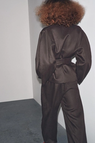 Купить Zara Брюки-баллоны из 100% льна ZW COLLECTION