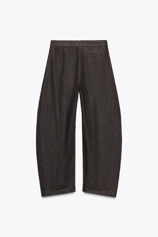 Брюки-баллоны из 100% льна ZW COLLECTION- Заказать в России