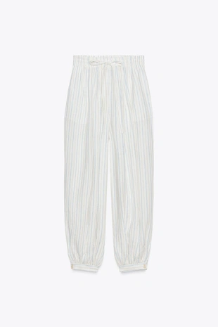 Брюки с присборенным низом в полоску — ZW COLLECTION- Заказать в России