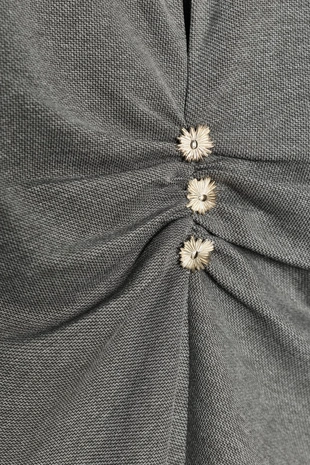 Топ из пике с пуговицами- Заказать в России