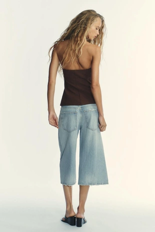 Топ без бретелей с бантом- Заказать в России