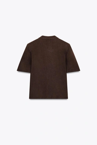 Блейзер из льна с короткими рукавами- Заказать в России