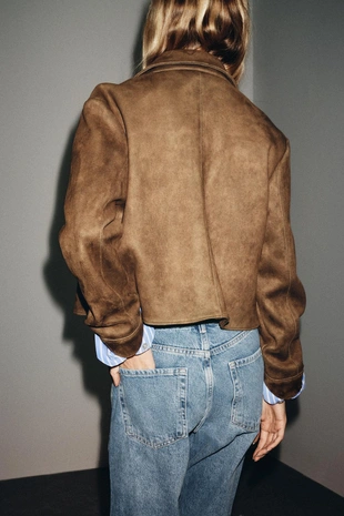 Brown | 8372/286/700 - Zara Куртка из искусственной замши