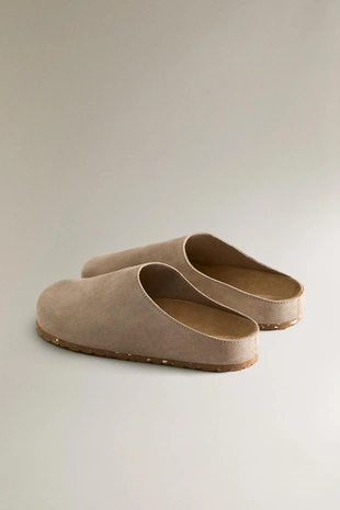 Минималистичные кожаные мюли- Заказать в России