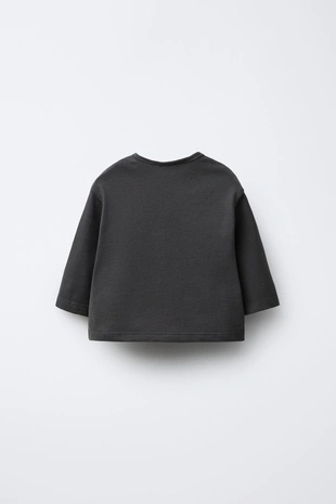 Купить Zara Однотонная футболка с длинными рукавами