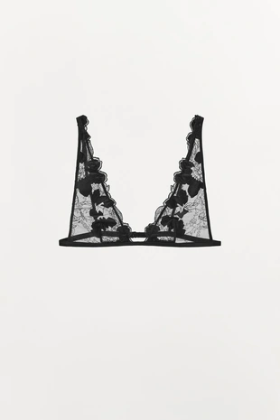 Кружевной бралетт с цветочным узором- Заказать в России