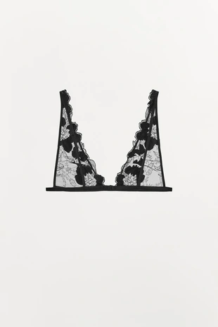 Кружевной бралетт с цветочным узором- Заказать в России