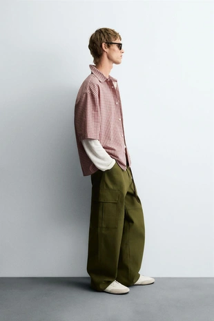 Рубашка RELAXED FIT в клетку- Заказать в России