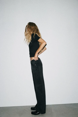 Прямые джинсы TRF с низкой посадкой- Заказать в России