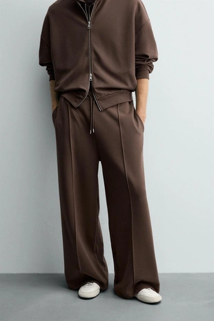 Брюки интерлок с логотипом- Заказать в России