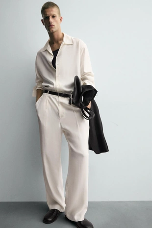 Брюки RELAXED FIT со складками- Заказать в России