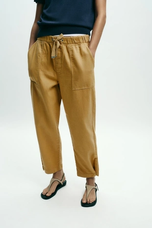 Купить Zara Брюки-джоггеры с застежкой на кнопку снизу