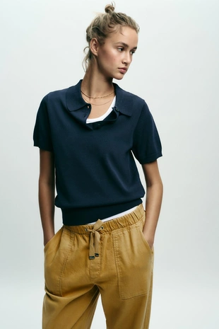 Mustard | 4745/151/305 - Zara Брюки-джоггеры с застежкой на кнопку снизу