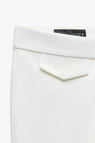 Ecru | 3152/535/712 - Zara Брюки MINI FLARE