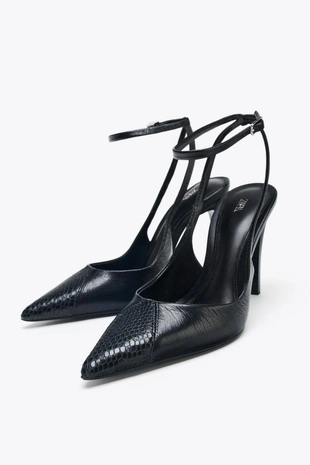 Кожаные туфли на каблуке- Заказать в России