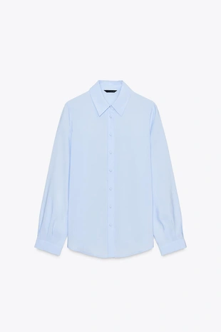 Рубашка струящегося кроя из мягкой ткани- Заказать в России