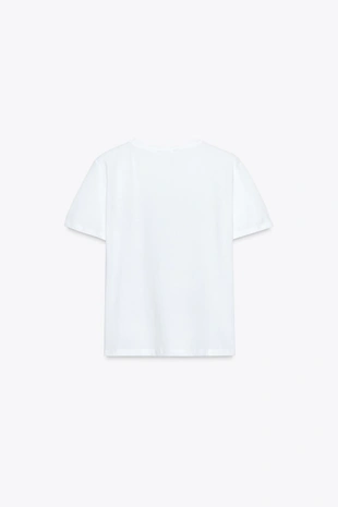 Футболка с металлизированным принтом- Заказать в России