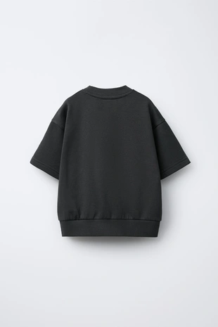 Anthracite grey | 0935/663/807 - Zara Комплект из толстовки с короткими рукавами и брюк-джоггеров с текстом