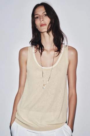 Двухслойный трикотажный топ- Заказать в России