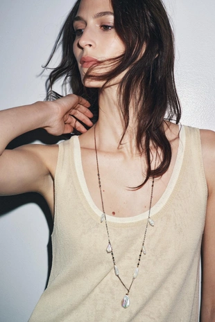 Двухслойный трикотажный топ- Заказать в России