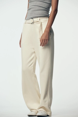 Брюки в стиле рустик с ремнем- Заказать в России