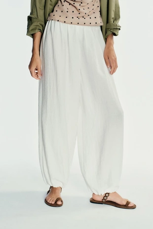 Купить Zara Брюки-багги из струящейся ткани