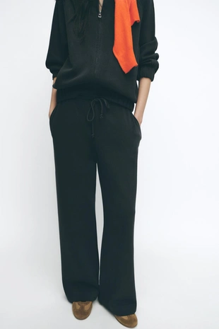 Купить Zara Брюки прямого кроя из мягкой ткани