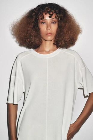 Однотонный топ оверсайз