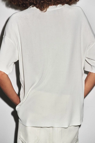 Однотонный топ оверсайз