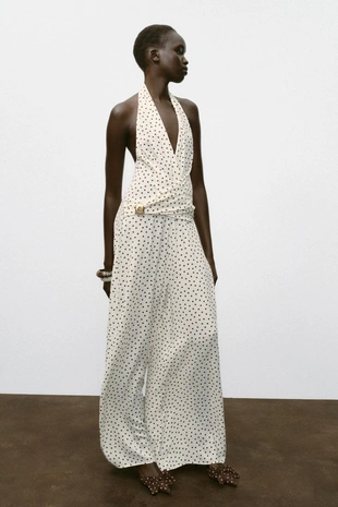 Комбинезон халтер в горошек- Заказать в России