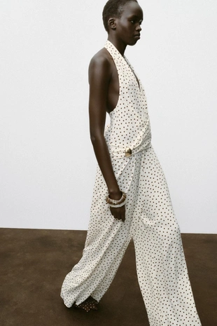 Комбинезон халтер в горошек- Заказать в России