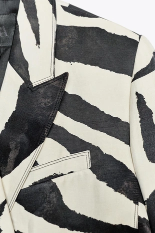 Блейзер с анималистическим принтом — ZW COLLECTION- Заказать в России