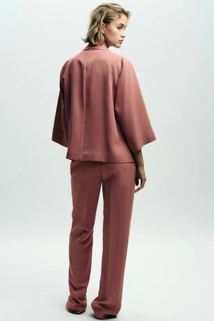 Двубортный блейзер с рукавами три четверти- Заказать в России