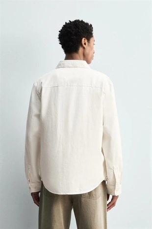Oyster-white | 9942/390/251 - Zara Джинсовая куртка-рубашка