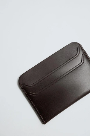 Brown | 3823/620/700 - Zara Кожаный картхолдер