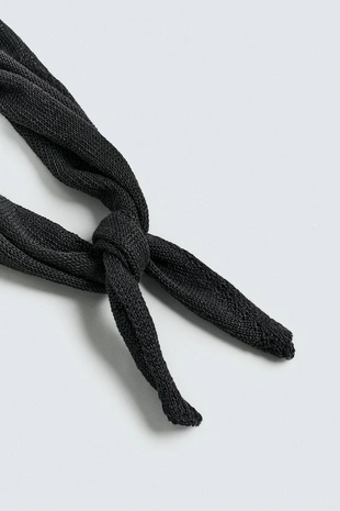 Вязаная бандана из 100% льна- Заказать в России