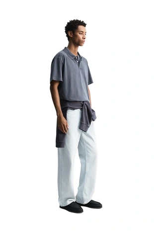 Поло с эффектом стирки RELAXED FIT- Заказать в России