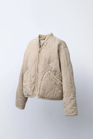 Купить Zara Стеганая куртка с эффектом флюидности