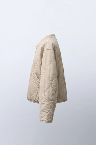 Sand | 5644/706/711 - Zara Стеганая куртка с эффектом флюидности