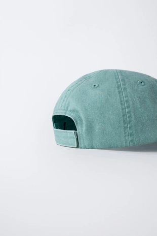 Blue marl | 5213/547/418 - Zara Кепка с эффектом потертости и нашивкой