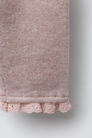 Трикотажные легинсы с кружевом- Заказать в России