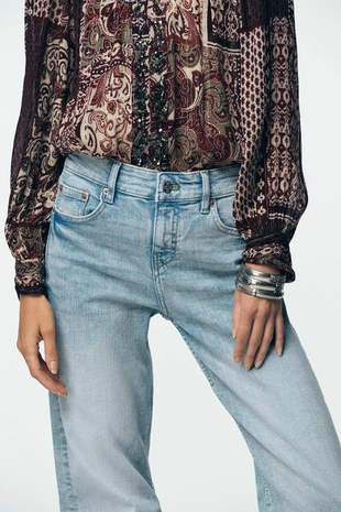 Mid-blue | 9306/221/427 - Zara Джинсы Z1975 клеш с низкой посадкой